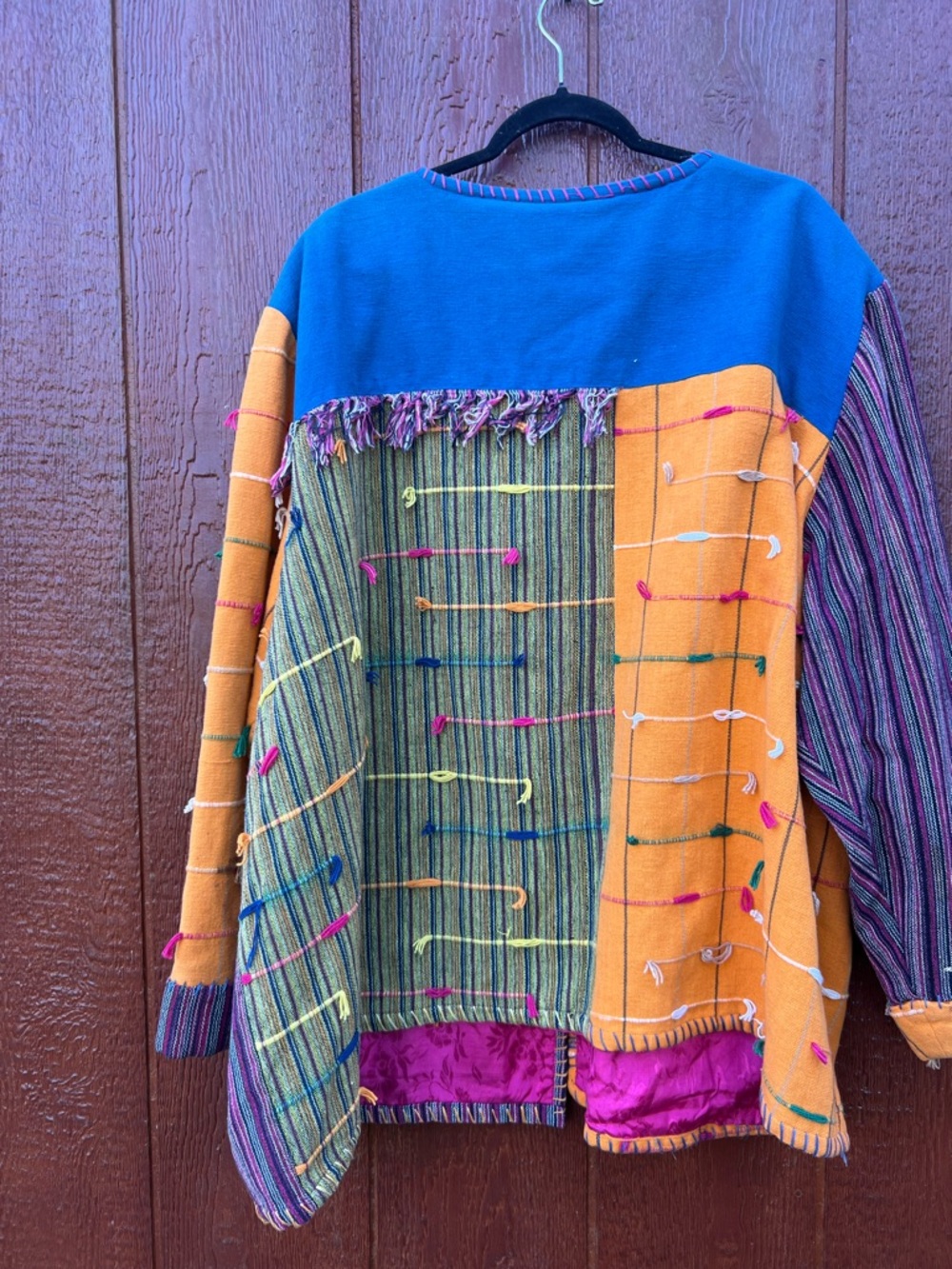 Maggie Barnes 4X Patchwork Jacket Whimsical Art Coat Boho Cottagecore Statement - Picture 7 of 8